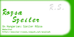 rozsa szeiler business card