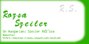 rozsa szeiler business card